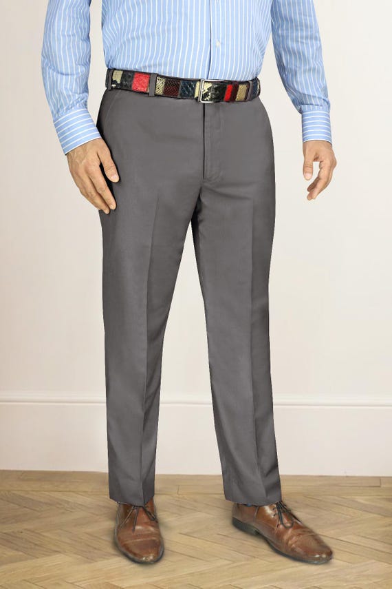 Charcoal Grey Formal Trouser for Men Poly Wool Non-iron Comfortable Modern  Fit Lightweight Business Work Wear Casual Office Dress Pants - Etsy Canada