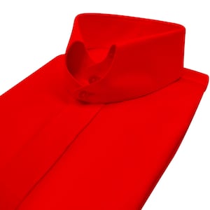 Men's Red Heart Tab Collar Shirt Concealed Placket Avant Garde Formal Clubwear Luxury Dress Shirt Long Sleeves Tailored Fit