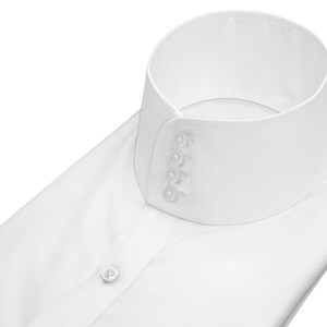 Camicia da uomo bianca con colletto alto a fascia, stile nonno, stile vintage cinese mandarino, 4 bottoni, stile preppy, abito da sposa estivo