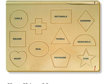 Planche à Tracer En Bois Montessori – Apprentissage Des Lettres Et Motifs Géométriques – Dès 3 Ans – 8 Planches + Stylet
