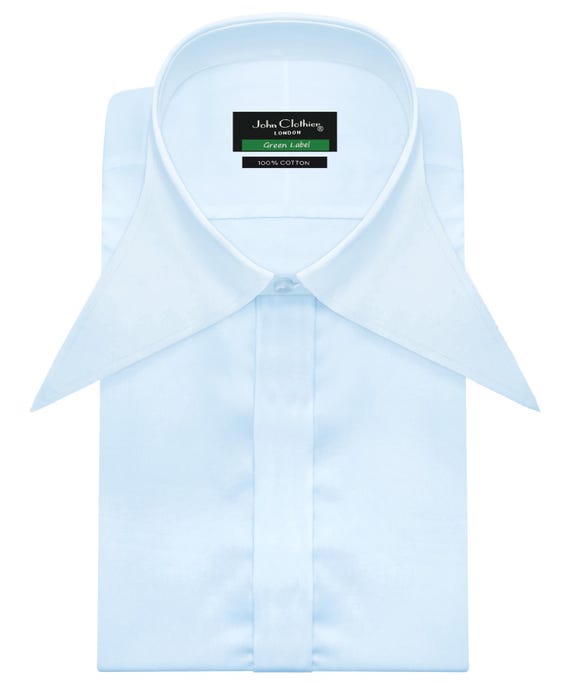 Camicia da uomo elegante con abbottonatura nascosta, in cotone