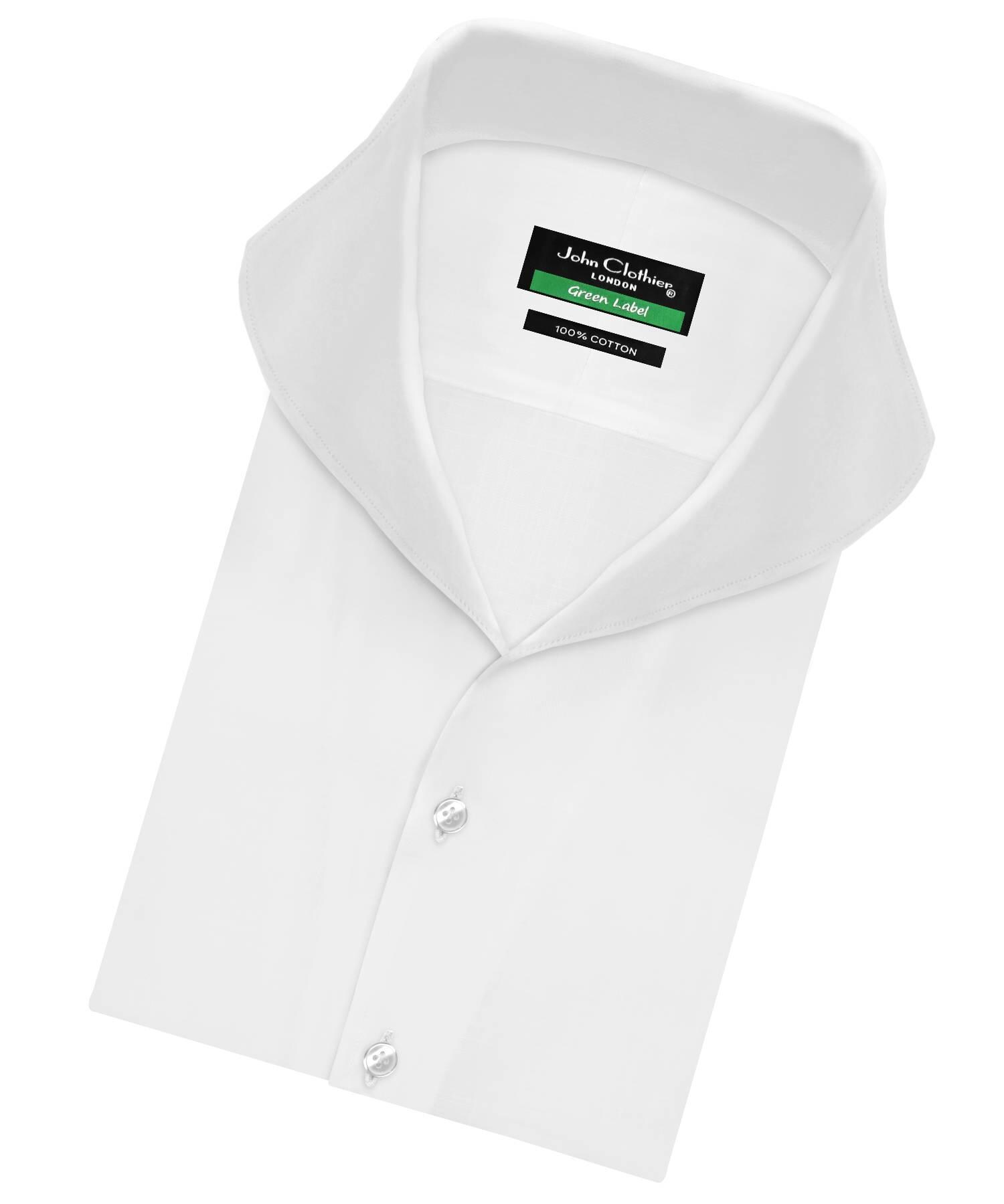 Grooms Outfit Wedding White Dress Shirt Men's High Open Extreme Cutaway ...