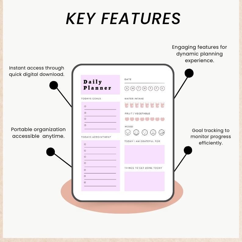 2025 Planner / Digital Planner / Printable / Goal Tracker / Fitness ...