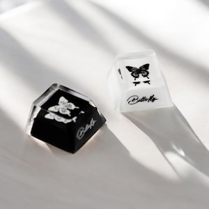Butterfly Resin Keycap | Cute Custom Keycap for Mechanical Keyboard | White or Black Artisan Keycap | Cherry MX Switch Compatible