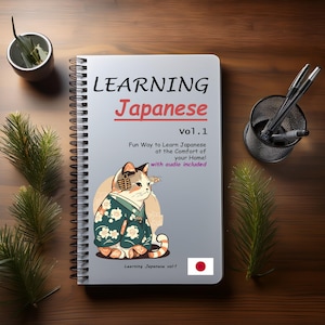 Learn Japanese Language Printable Ebook – Hiragana, Katakana, Grammar & Vocabulary Study Guide with Writing Practice Sheets