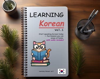 Learn Korean Hangul Alphabet Digital Ebook Vol. 1 – Korean Language Study Guide for Beginners