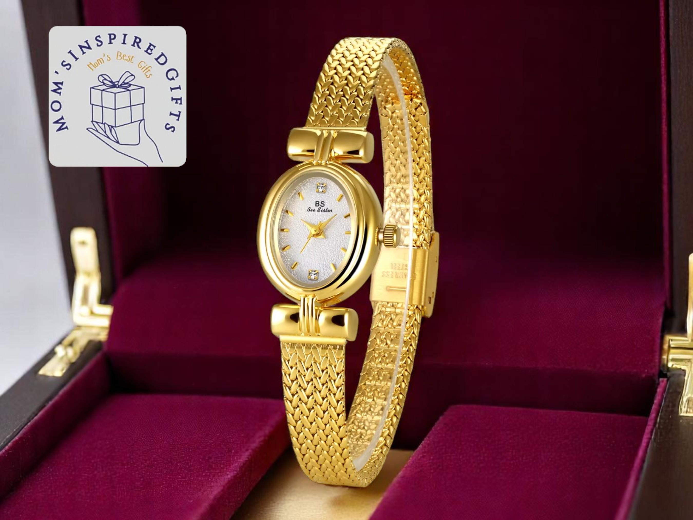 Classic Oval Ladies Watch | Slim Retro Timepiece | Minimalist Fashion Wristwatch | Elegant Casual Accessory | Ideal Gift for Her