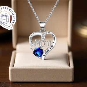 Herz-Edelstein-Halskette | Charm Schmuck | Ich liebe dich Geschenk für Mama | Elegantes Funkelndes Stück | Zierliches Andenken Accessoire