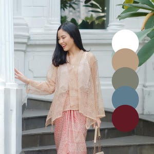 Tiara Lace Top Modern Kebaya Women Blouse