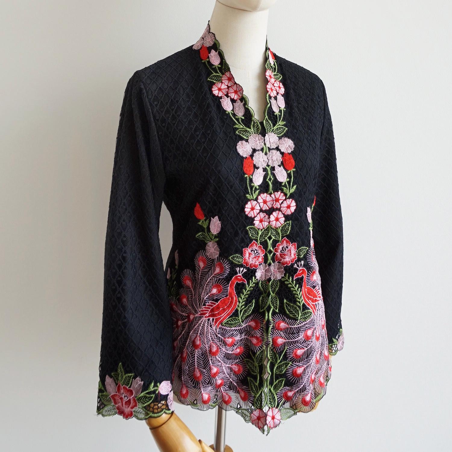 Mitha Lace Mitha Peacock Kebaya Nyonya Embroidery Lace Modern Ethnic Women ...