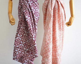 Batik Cotton Sarong Skirt: Handmade Wraparound Bali Fabric