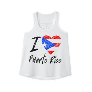 I Love Puerto Rico Women&#39;s Tank Top - Casual Summer Wear