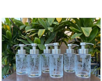 Hawaiian Print Foaming Soap  Round Dispensers