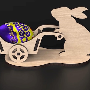 Laser Cut Osterhase Schubkarre