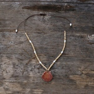 Seashell necklace, unique jewelry, natural jewelry, boho, mermaid jewelry, shell jewelry, handmade jewelry, macrame jewelry