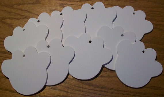 Dog Paw paint your own pottery ornament, set of 10