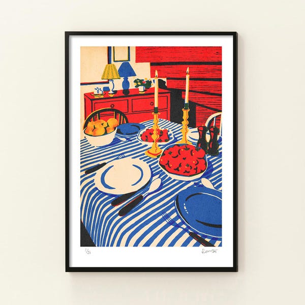 Perché amiamo le strisce Stampa artistica, poster, arte murale, regalo, arredamento per la casa, stile serigrafia, stile di stampa risograph, arte astratta, estetica