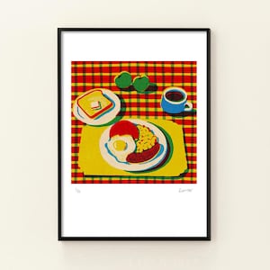 A Fresh Start Art Print, poster, wall art, gift, home decor, screen print style, risograph print style, art prints, abstract art, art print, poster