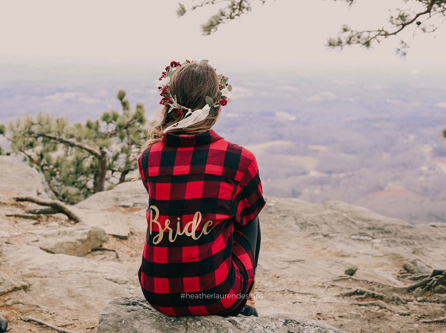 Bridal Party Red Flannel Shirt Bride Wedding Bridal Party