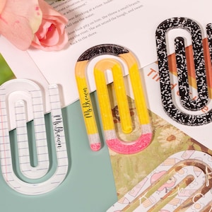 Jumbo Paper Clip for Teacher,Personalized Teacher Appreciation Gift,Back to School Gift,Teacher Gift,Teacher Gift Idea,Teacher Gift set,