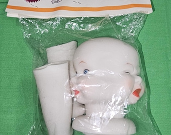 Vintage 3-Face Doll Head – Craft Doll Making Supplies