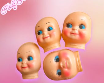 Vintage 5" Half Doll Face – Craft Doll Making Supplies