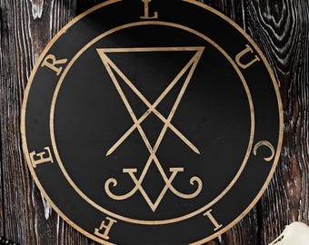 Lucifer Seal, SIgil of Lucifer, Lucifer Altar Board, Satanic Board, Occult Board, ENgraved Altar Board, Wooden Ritual Seal, Occult Gift