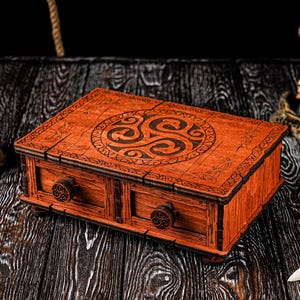 Tarot Deck Box, Wooden Chest of Drawers, Witchy Box, Tarot Cards Storage, Wooden Deckbox, Tarot Cards Organizer, Tarot Deck Holder