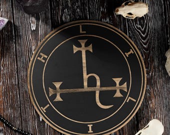 Lilith Seal, Wooden Lilith Sigil, Lilith Altar Board, Wooden Altar Tile, Witchcraft Altar Board, Occult Board, Ritual Seal, Witchy Gift