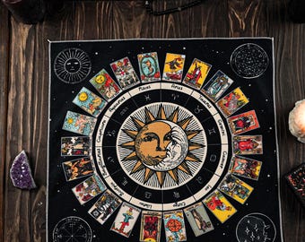 Altar Cloth, Tarot Reading Cloth, Divination Cloth, Altar Mat, Altar Accessory, Wiccan Cloth, Ritual Tools, Pagan Decor, Occult Decor,