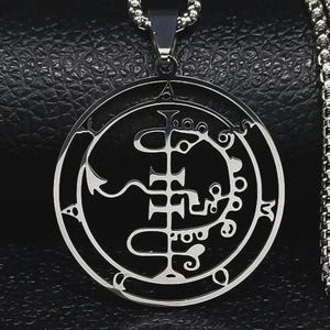 Asmodeus Sigil Necklace, Asmodeus Demon Pendant, Asmodeus Goetia Demon, Ars Goetia Jewelry, Goetia Necklace, Demon Sigil Pendant