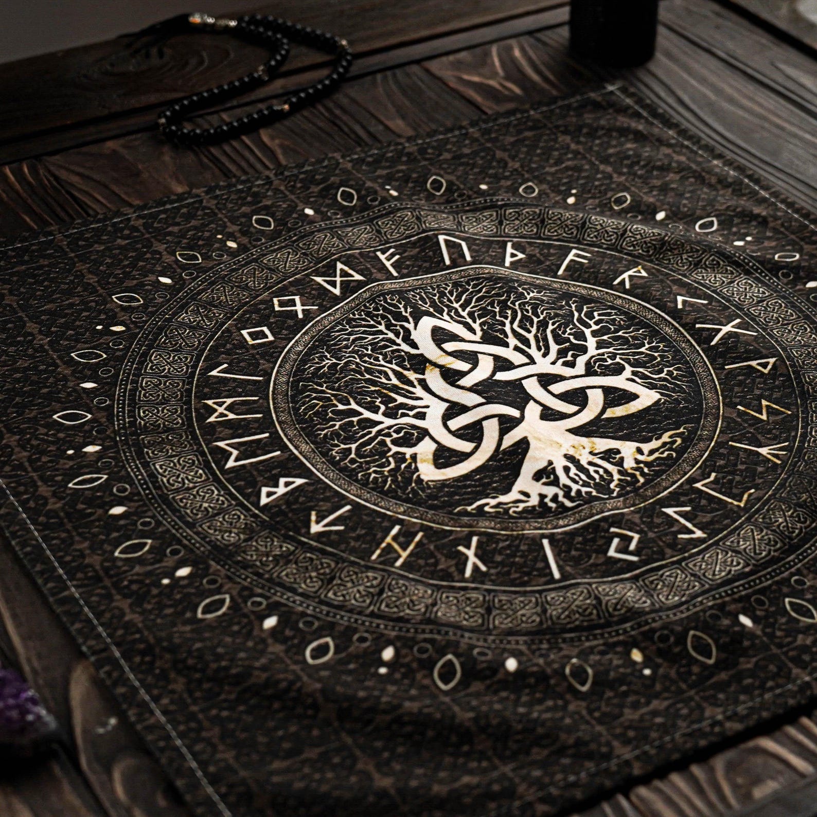 Runic Altar Cloth, Futhark Altar Cloth, Rune Reading Mat, Norse Cloth ...