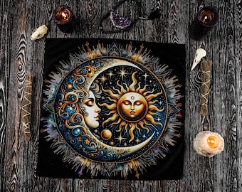 Altar Cloth, Tarot Reading Cloth, Divination Cloth, Altar Mat, Altar Accessory, Wiccan Cloth, Ritual Tools, Pagan Decor, Occult Decor,