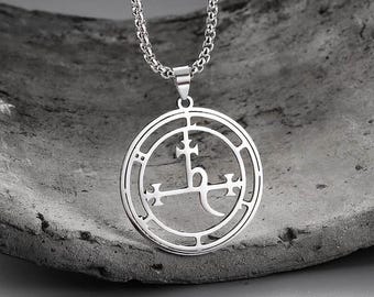 Lilith Sigil Pendant, Lilith Necklace, Dark Goddess Pendant, Sigil of Lilith Jewelry, Occult Jewelry, Gothic Jewelry, Lilith Talisman