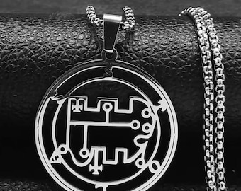 Stolas Sigil Necklace, Stolas Demon Pendant, Stolas Goetia Demon, Ars Goetia Jewelry, Goetia Necklace, Demon Sigil Pendant