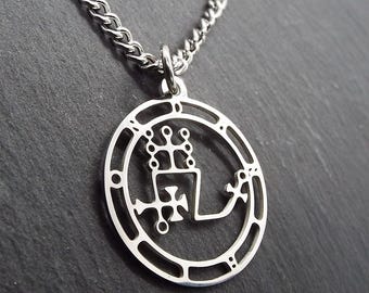 Dantalion Sigil Necklace, Dantalion Demon Pendant, Dantalion Goetia Demon, Ars Goetia Jewelry, Goetia Necklace, Demon Sigil Pendant