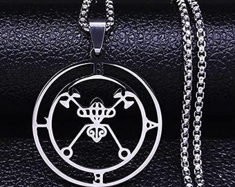 Bael Sigil Necklace, Bael Demon Pendant, Bael Goetia Necklace, Goetia Demons Jewelry, Goetia Pendant, Goetia Necklace, Demon Necklace