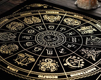 Pagan Altar Cloth, Sabbat Altar Cloth, Tarot Cloth, Altar Accessories, Wheel of the Year Decor, Sabbat Wheel Decor, Witch Calendar