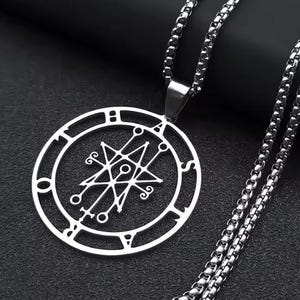 Astaroth Sigil Necklace, Astaroth Demon Pendant, Astaroth Goetia Demon, Ars Goetia Jewelry, Goetia Necklace, Demon Sigil Pendant