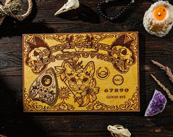 Talking Spirit Board, Ouija Board with Planchette, Divination Set, Witch Board, Paranormal Board, Astral Board, Spiritual Board Game