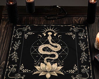 Astrology Altar Cloth, Tarot Reading Cloth, Sacred Space Cloth, Wiccan Cloth, Divination Cloth, Tarot Cloth, Altar Mat, Magic Tools