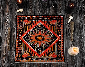 Altar Cloth, Tarot Reading Cloth, Divination Cloth, Altar Mat, Altar Accessory, Wiccan Cloth, Ritual Tools, Pagan Decor, Occult Decor,