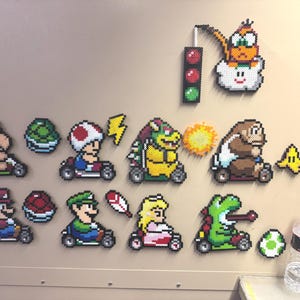 Mario Kart Magnete Perler Bead