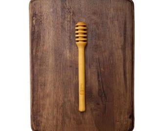 Personalized Handmade Boxwood Honey Spoon 14 cm Natural Wooden Honey Dipper