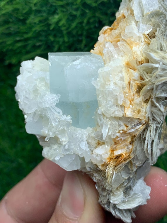 145g Natural Aquamarine Crystal Specimen From Skardu Pakistan 
