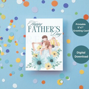 Carte imprimable pour la fête des pères | Meilleure carte pliable pour papa de tous les temps | Téléchargement numérique | Carte de voeux de 5 x 7 pouces pour papa | Téléchargement instantané