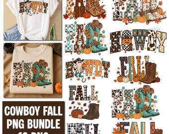 Cowboy Checkered Fall PNG, Western Pumpkin Howdy PNG, Autumn Cowboy Boots PNG, Fall Ghost Sublimation, Western Halloween Shirt Design