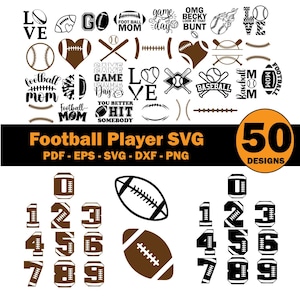 Customizable Football Player SVG Bundle: Personalized Team Design