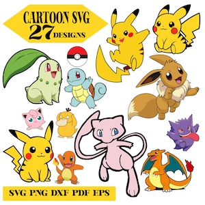 Cartoon Characters svg, Cartoon Png, Svg, Printable Art, Trending Cricut, Gift for Kid, Cute Cartoon, Poke Svg, Cricut Vector Cut File