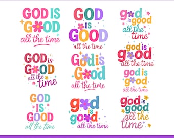 Preppy Christian Design PNG: God is Good, Bible Verse Sublimation (Digital Download